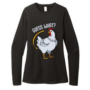 Guess What Chicken Butt Womens CVC Long Sleeve Shirt