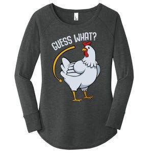 Guess What Chicken Butt Women's Perfect Tri Tunic Long Sleeve Shirt