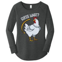 Guess What Chicken Butt Women's Perfect Tri Tunic Long Sleeve Shirt