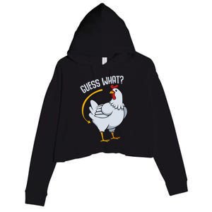 Guess What Chicken Butt Crop Fleece Hoodie