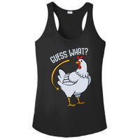 Guess What Chicken Butt Ladies PosiCharge Competitor Racerback Tank