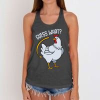 Guess What Chicken Butt Women's Knotted Racerback Tank