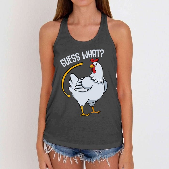 Guess What Chicken Butt Women's Knotted Racerback Tank