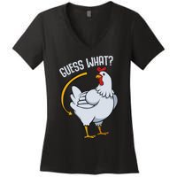 Guess What Chicken Butt Women's V-Neck T-Shirt