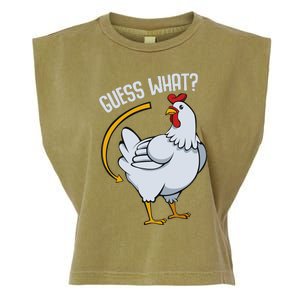 Guess What Chicken Butt Garment-Dyed Women's Muscle Tee