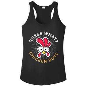 Guess What Chicken Butt Ladies PosiCharge Competitor Racerback Tank