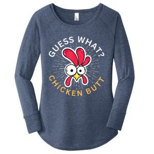 Guess What Chicken Butt Women's Perfect Tri Tunic Long Sleeve Shirt