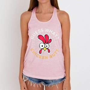 Guess What Chicken Butt Women's Knotted Racerback Tank