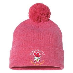 Guess What Chicken Butt Pom Pom 12in Knit Beanie