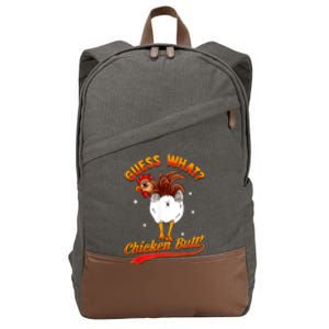 Guess What Chicken Butt! Funny Joke Cotton Canvas Backpack