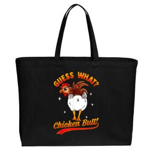 Guess What Chicken Butt! Funny Joke Cotton Canvas Jumbo Tote