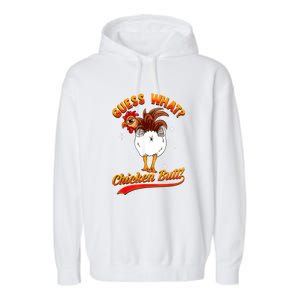 Guess What Chicken Butt! Funny Joke Garment-Dyed Fleece Hoodie