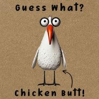 Guess What Chicken Butt Chicken Rooster Meme Funny Costume Cotton Canvas Backpack