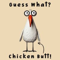 Guess What Chicken Butt Chicken Rooster Meme Funny Costume Drawstring Bag