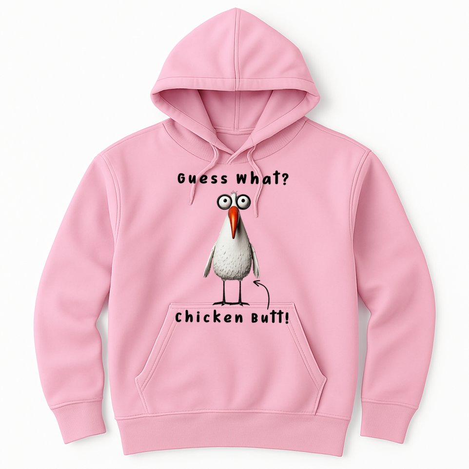 Guess What Chicken Butt Chicken Rooster Meme Funny Costume Hoodie