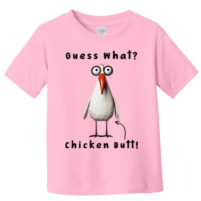 Guess What Chicken Butt Chicken Rooster Meme Funny Costume Toddler T-Shirt
