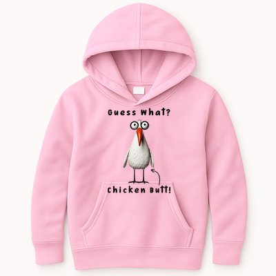 Guess What Chicken Butt Chicken Rooster Meme Funny Costume Kids Hoodie
