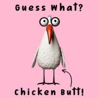 Guess What Chicken Butt Chicken Rooster Meme Funny Costume Short Acrylic Beanie