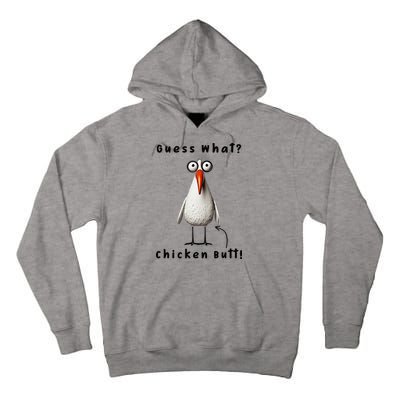 Guess What Chicken Butt Chicken Rooster Meme Funny Costume Tall Hoodie