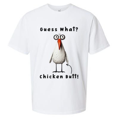 Guess What Chicken Butt Chicken Rooster Meme Funny Costume Sueded Cloud Jersey T-Shirt