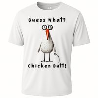 Guess What Chicken Butt Chicken Rooster Meme Funny Costume Cooling Performance Crew T-Shirt