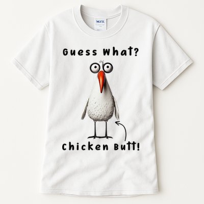 Guess What Chicken Butt Chicken Rooster Meme Funny Costume Tall T-Shirt