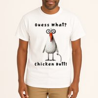 Guess What Chicken Butt Chicken Rooster Meme Funny Costume Tall T-Shirt