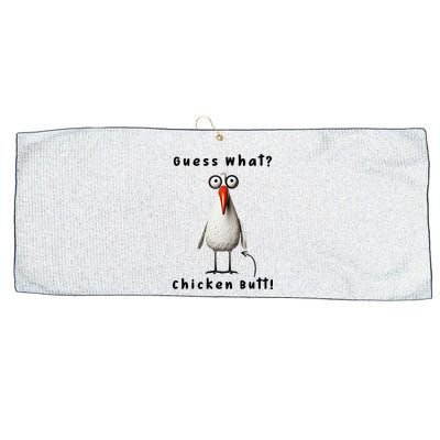 Guess What Chicken Butt Chicken Rooster Meme Funny Costume Large Microfiber Waffle Golf Towel