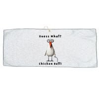 Guess What Chicken Butt Chicken Rooster Meme Funny Costume Large Microfiber Waffle Golf Towel