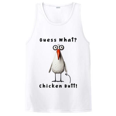 Guess What Chicken Butt Chicken Rooster Meme Funny Costume PosiCharge Competitor Tank