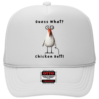 Guess What Chicken Butt Chicken Rooster Meme Funny Costume Trucker Hat