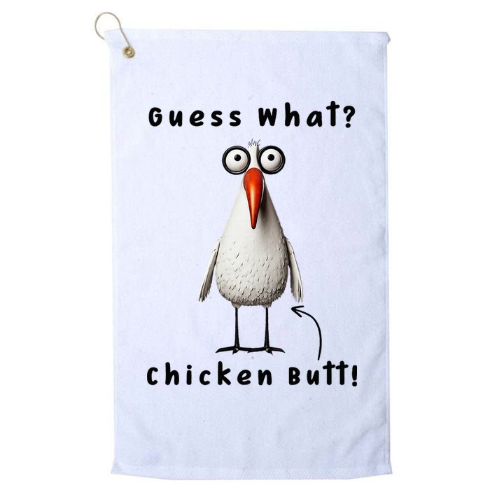 Guess What Chicken Butt Chicken Rooster Meme Funny Costume Golf Towel