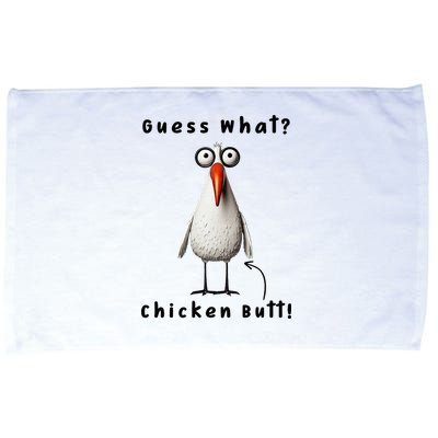 Guess What Chicken Butt Chicken Rooster Meme Funny Costume Microfiber Hand Towel