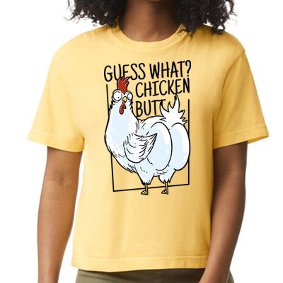 Guess What Chicken Butt Funny Comfort Colors Boxy T-Shirt
