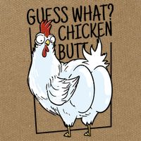 Guess What Chicken Butt Funny Cotton Canvas Backpack