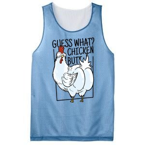 Guess What Chicken Butt Funny Mesh Reversible Basketball Jersey Tank