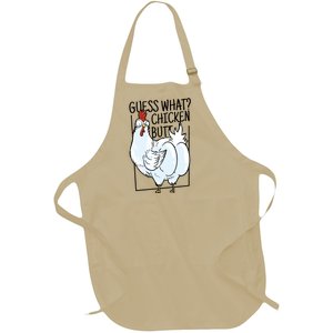 Guess What Chicken Butt Funny Full-Length Apron With Pockets