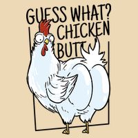 Guess What Chicken Butt Funny Zip Tote Bag