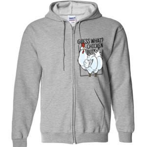 Guess What Chicken Butt Funny Full Zip Hoodie