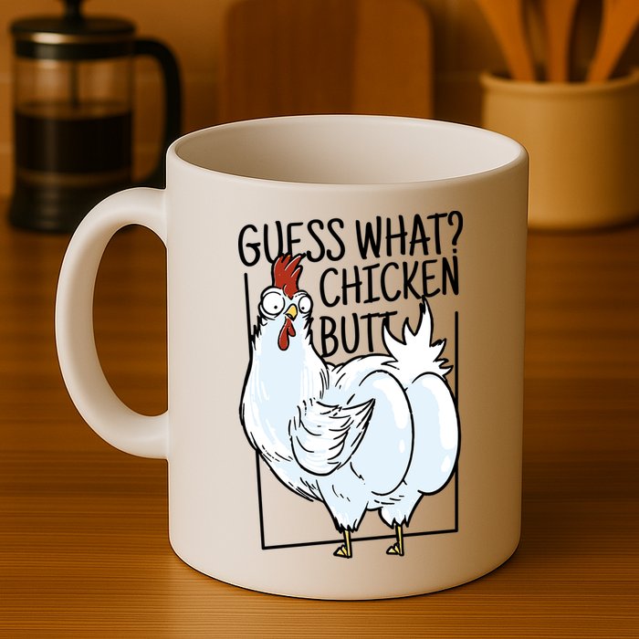 Guess What Chicken Butt Funny Mug
