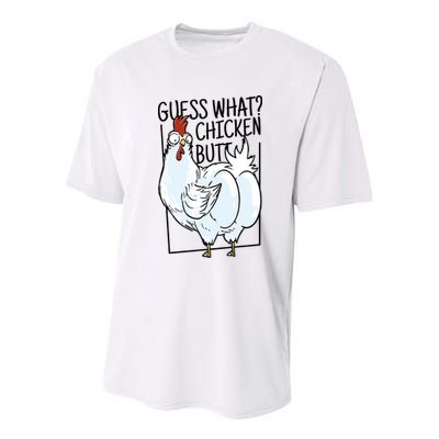 Guess What Chicken Butt Funny Youth Performance Sprint T-Shirt