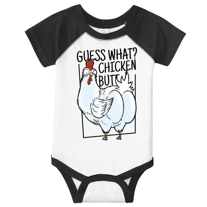 Guess What Chicken Butt Funny Infant Baby Jersey Bodysuit