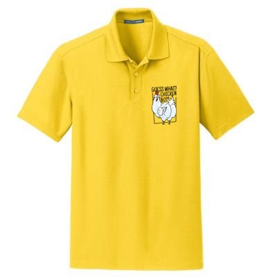 Guess What Chicken Butt Funny Dry Zone Grid Polo