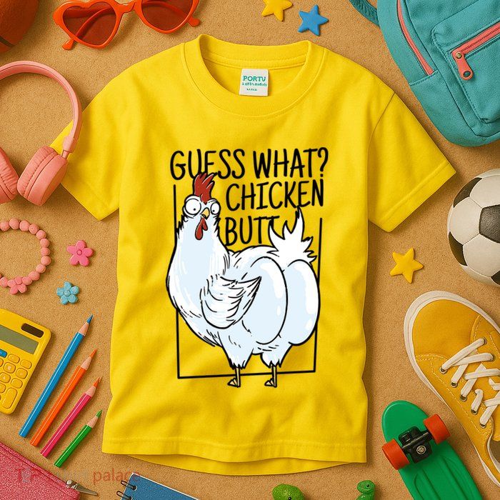 Guess What Chicken Butt Funny Kids T-Shirt