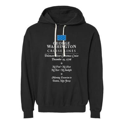 George Washington Crossing Delaware River 1776 Garment-Dyed Fleece Hoodie
