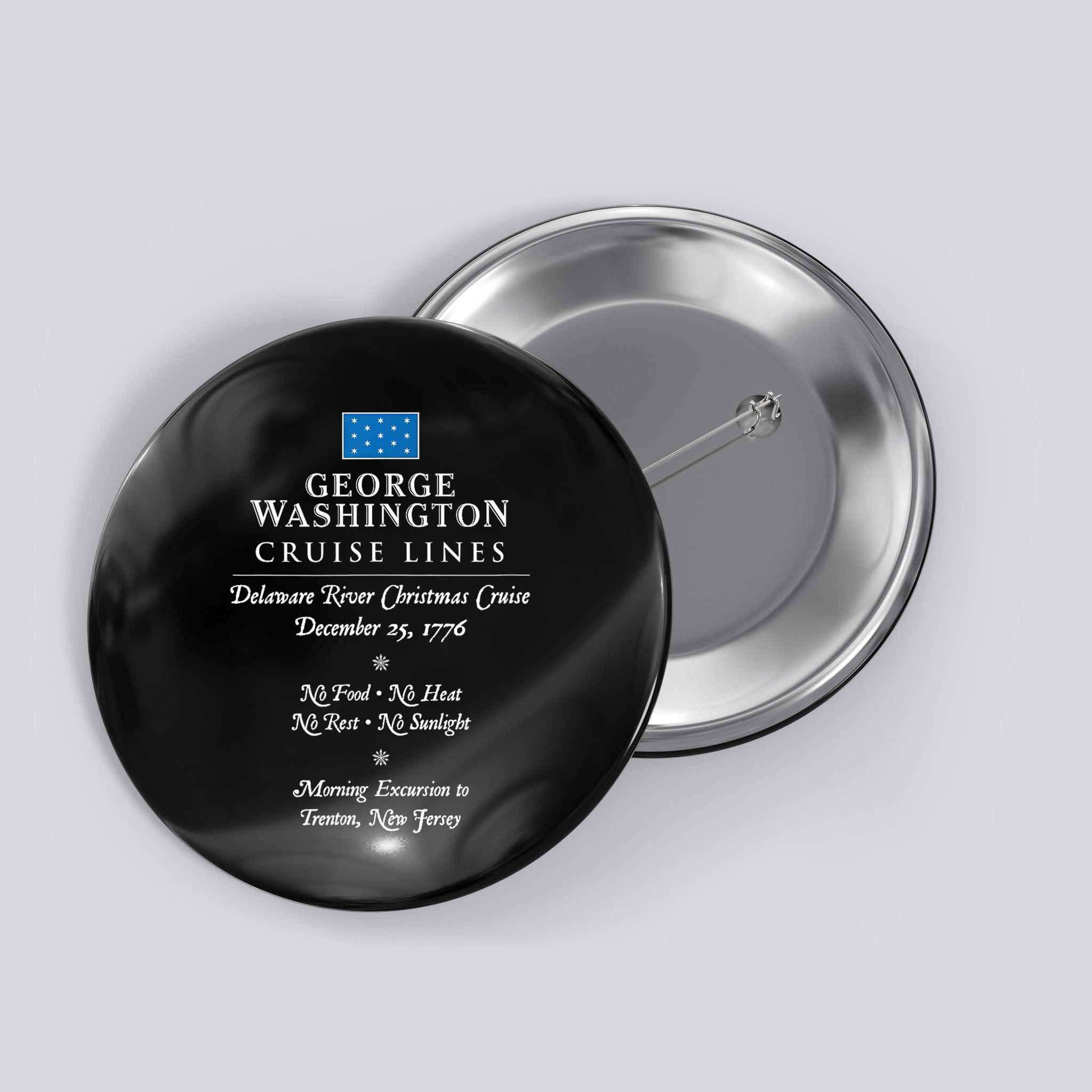 George Washington Crossing Delaware River 1776 Button