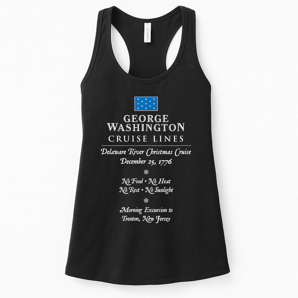 George Washington Crossing Delaware River 1776 Womens Tank Top