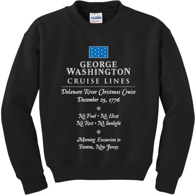 George Washington Crossing Delaware River 1776 Kids Sweatshirt