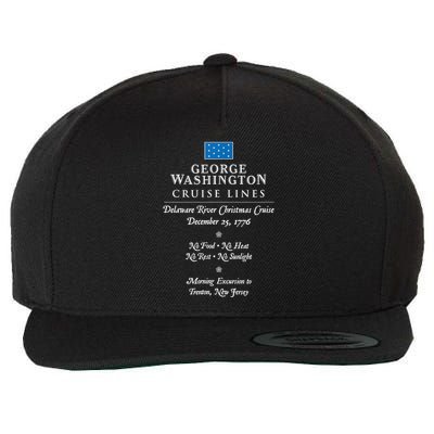 George Washington Crossing Delaware River 1776 Wool Snapback Cap