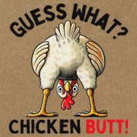 Guess What Chicken Butt Chicken Cotton Canvas Backpack